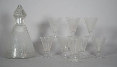 Part of a liqueur glass service with rich...