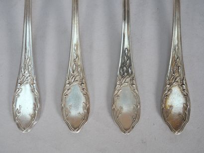 Set of two large flatware pieces in 950 thousandths...