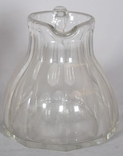 BACCARAT 
Cut-crystal water jug.
Signed Baccarat...