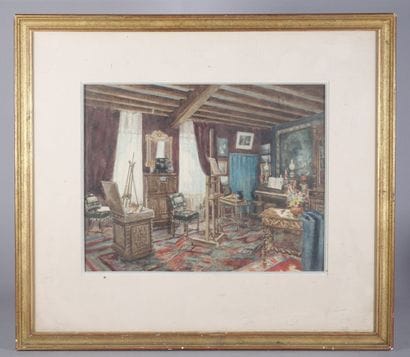 École du XIXe siècle
Scène d'intérieur
Aquarelle...