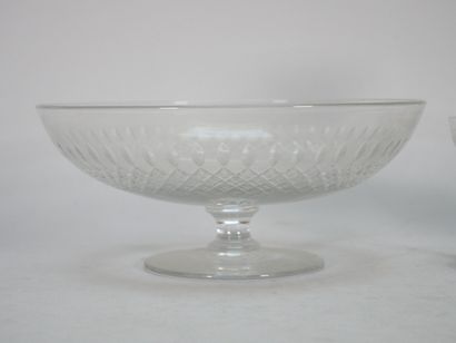 Part of a service of cut crystal glasses...
