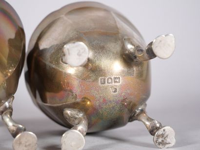 925-millimeter silver coffee and sugar pot,...