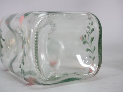 Crystal vase with flared neck and cut decoration...
