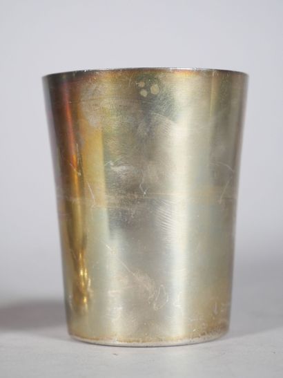 Set of two 950 thousandths silver kettledrums,...