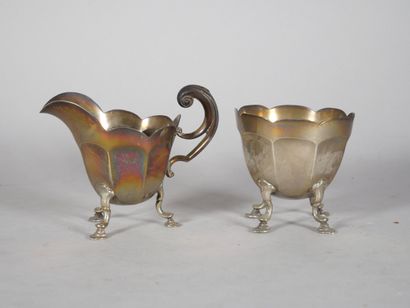 925-millimeter silver coffee and sugar pot,...