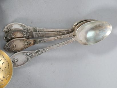 Tea service set in silver 950 thousandths...