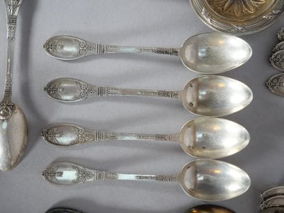 Tea service set in silver 950 thousandths...