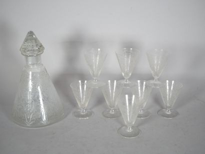 Part of a liqueur glass service with rich...
