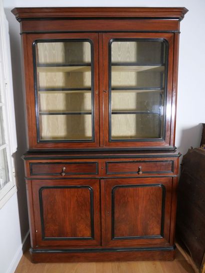 Buffet deux corps en bois de placage et bois...