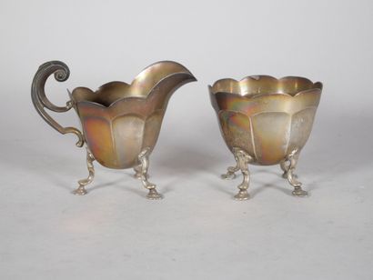 925-millimeter silver coffee and sugar pot,...
