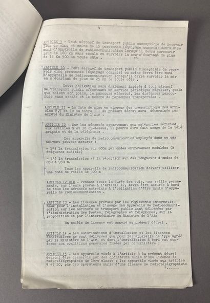 Texte dactylographié : Rapport au Président...