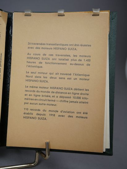 Agenda-bloc notes Hispano-Suiza, reliure...