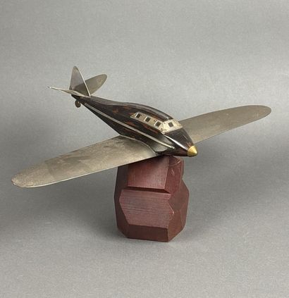 Desk model depicting an airplane made of...