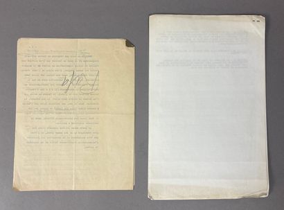 Texte dactylographié : Rapport au Président...