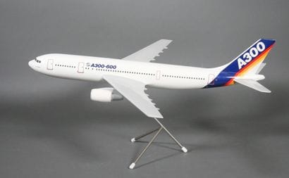 AIRBUS A300-600. Resin model in the manufacturer’s...