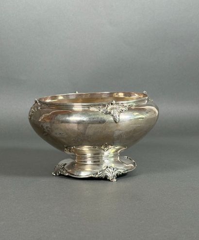 Coupe sur piédouche en argent 925 millièmes...