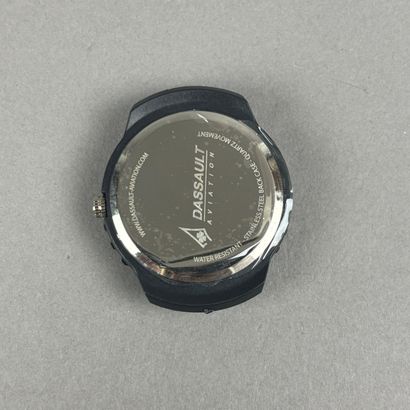 DASSAULT
Watch with a black dial and three...