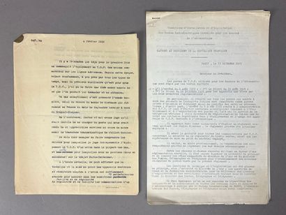 Texte dactylographié : Rapport au Président...