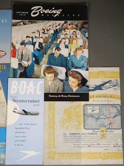 Foreign Airlines. Collection of vintage memorabilia,...