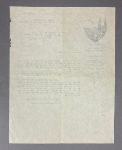 Lettre de l'Aéro-club d'Auvergne pour faire...