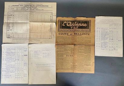 Réunion de documents comprenant : 
- Une...