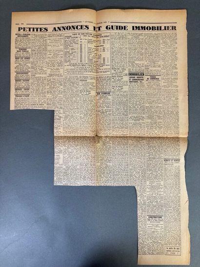 Suite de 4 coupures de journaux 