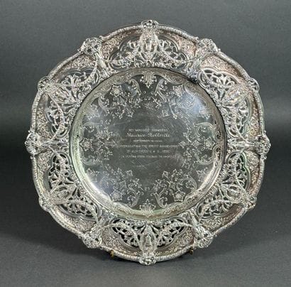 Plat commémoratif en argent sterling (poinçon...