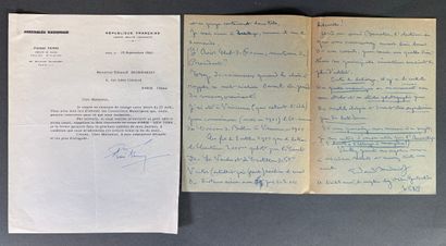 Lettre manuscrite de Edouard Boudariat à...