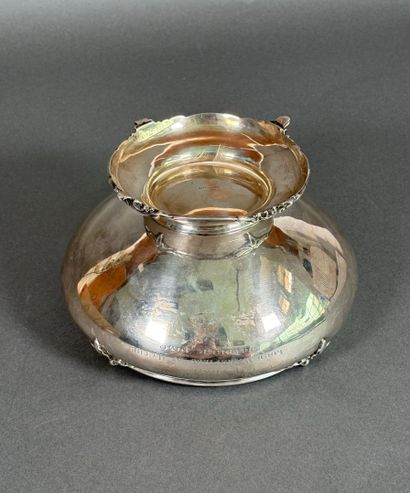Coupe sur piédouche en argent 925 millièmes...