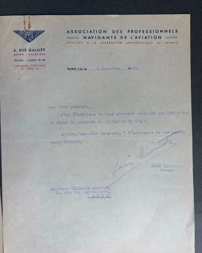 Réunion de documents comprenant : 
- Brouillon...