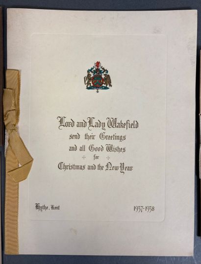 4 cartes de vœux de Lord and Lady Wakefield...
