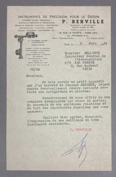 Réunion de 5 lettres d'inventeurs sollicitant...