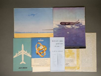 Foreign Airlines. Collection of vintage memorabilia,...