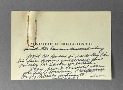Réunion de 2 lettres autographes signées...