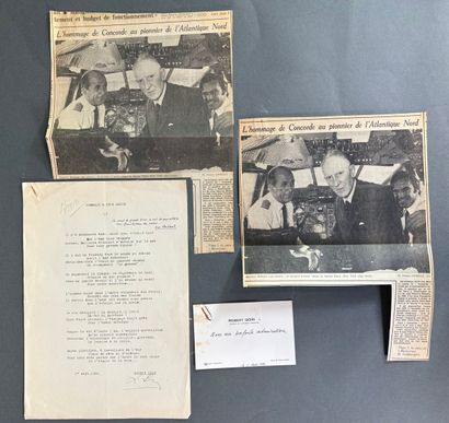 Deux coupures de presse : invité d'Air France...