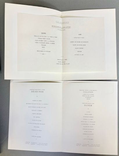 Ensemble de 13 menus en majorité d'Air France...