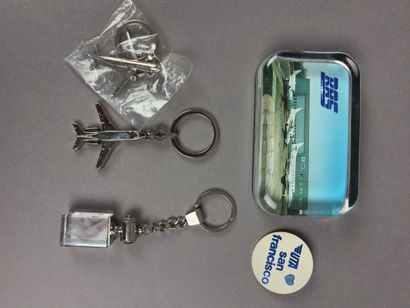 A collection of promotional items from various...