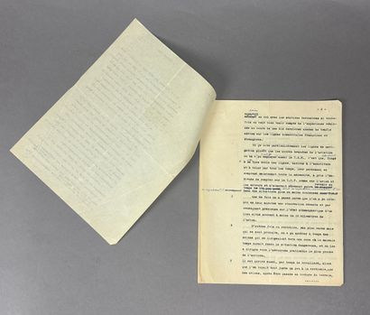 Texte dactylographié : Rapport au Président...