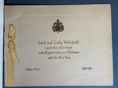 4 cartes de vœux de Lord and Lady Wakefield...