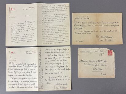 Réunion de lettres comprenant : 
- Lettre...