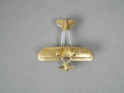 Petit avion biplan décoratif
 en cristal...