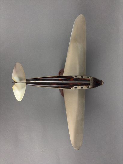 Desk model depicting an airplane made of...