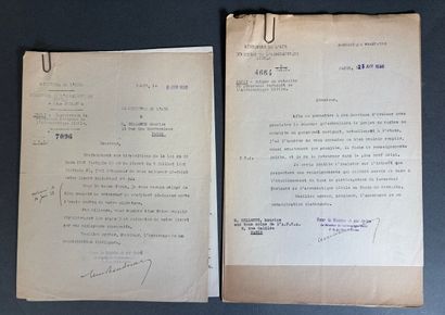 - Courriers du Ministère de l'Air relatifs...