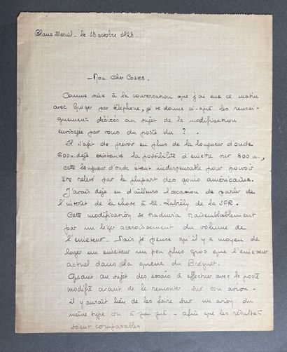 Lettre de M. Hericher à D. Costes lui indiquant...