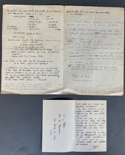 Réunion de lettres comprenant : 
- Viry -...