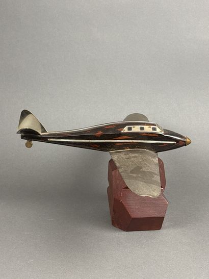 Desk model depicting an airplane made of...
