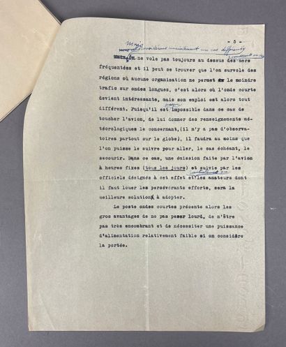 Texte dactylographié : Rapport au Président...