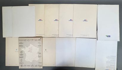 Ensemble de 13 menus en majorité d'Air France...