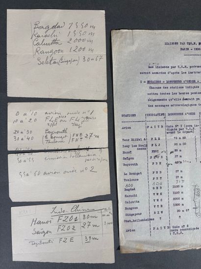 Réunion de 2 documents dactylographiés sur...