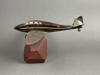 Desk model depicting an airplane made of...